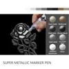 8 Colors Set Metallic Marker Pen 1mm DIY Reflective Paint Pen Permanent Gold SILVER Marker Touch Up, Model Painting, Marking 3