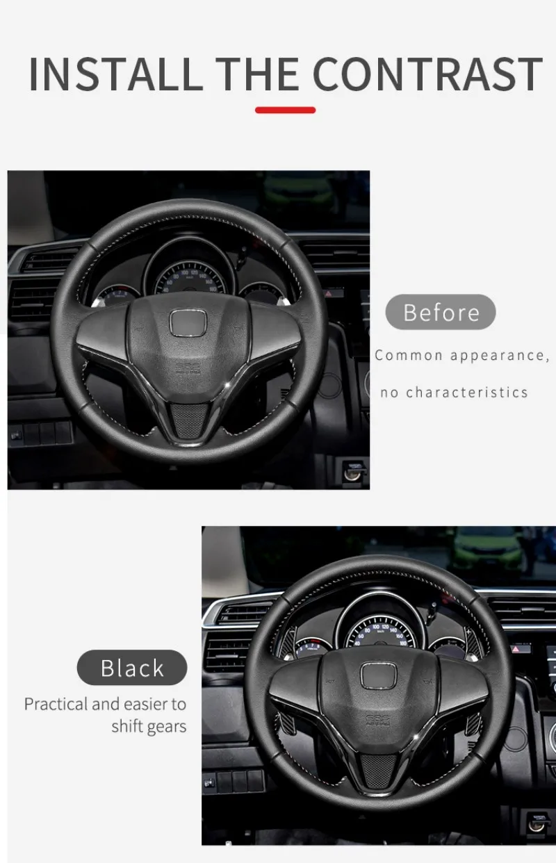 T-carbon Paddle Shift Extension For Honda City GM6 FL Jazz GK5 HRV HR-V 2015-2018 Carbon Fiber Steering Wheel Paddle Shifter