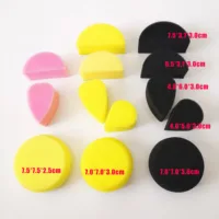 Wholesale Makeup Beauty Custom Shape Halloween Chrismas Face Painting Sponge Black Yellow Pink Facial Sponge 1