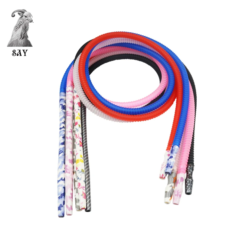 Professional Hookah PVC Hose Tube Shisha Water Pipe Chicha Narguile Smoking Accessories Acrylic Handle Sheesha 1PC 191CM