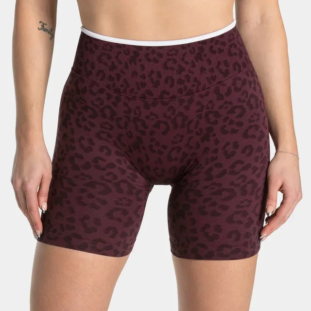83839-e8446f.jpg Short de yoga imprimé léopard pour femmes, short de sport sans couture, short de sport taille haute push-up, short de cyclisme