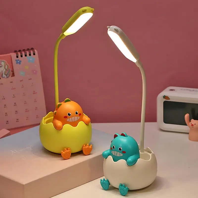 LED Desk Lamp Portable Cute And Funny Shape Reading Lamps Eye Protection Night Light Desktop Ornaments Mini Table Top Lantern led night light charging desk table lamps portable eye protection reading studying bedroom decoration rabbit dinosaur table lamp