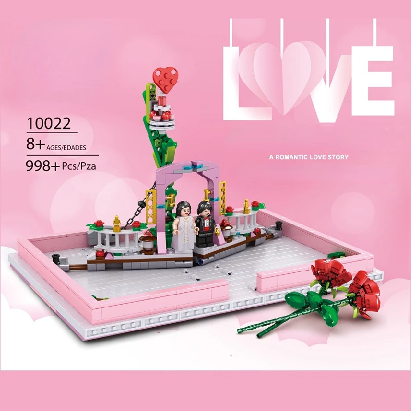 

MOC Love Forever Creative Series Building Block Model Toys Qixi Love Letter Model Gift Adult Boyfriend Witness Valentine's Day