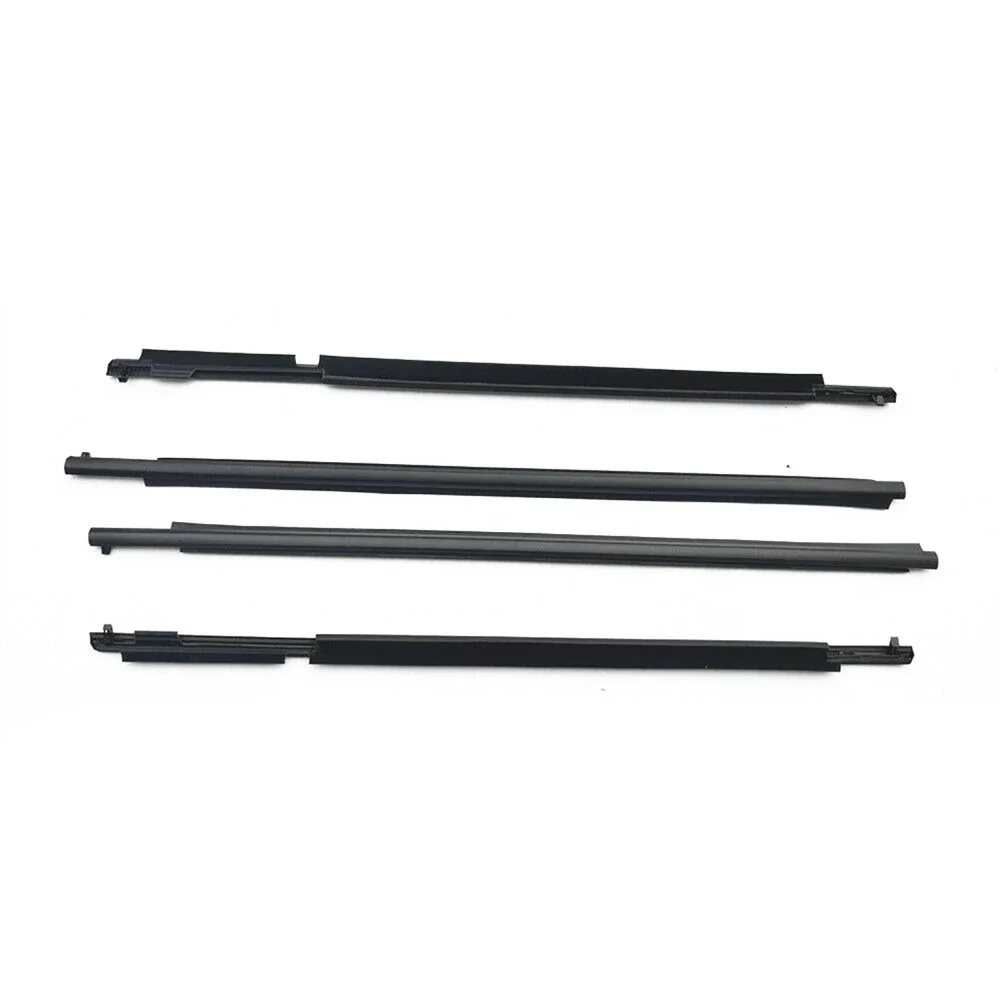 Car Window Weatherstrips 4Pcs For Toyota Land Cruiser Prado 2010-Front Rear Doors Moulding Trim Outer Glass Sealing Belts