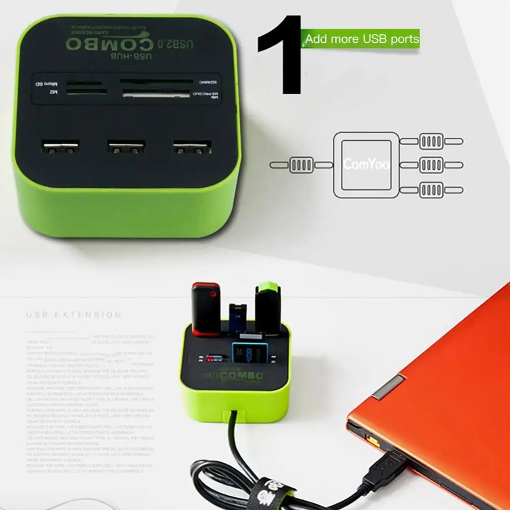 USB 2.0  ޺ й, 3 Ʈ ŷ ̼, SD TF M2 MS/ Duo ī  , PC Ʈ