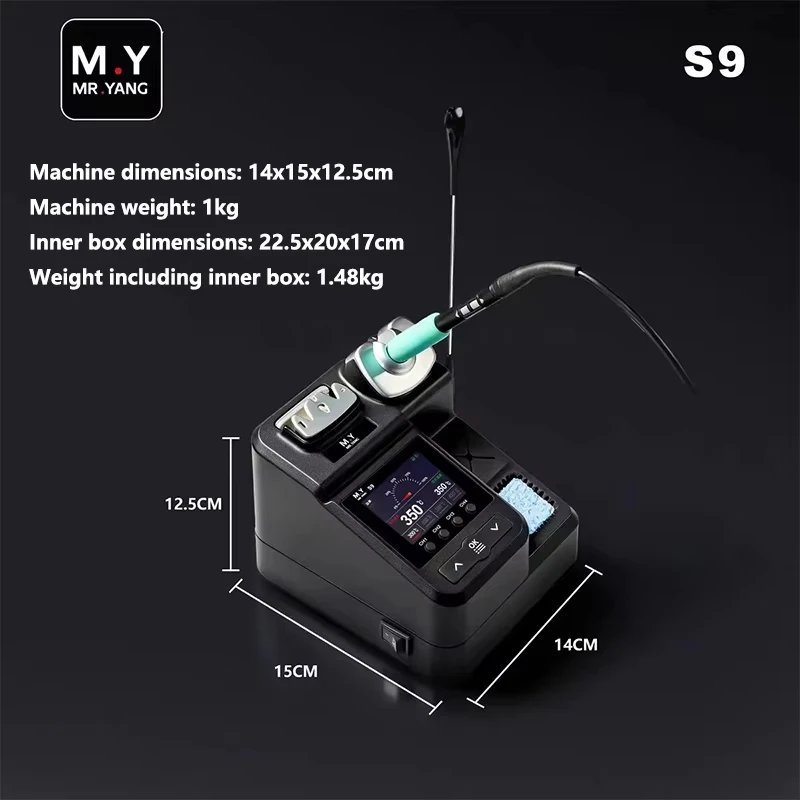 MY MR YANG S9 180W 납땜 스테이션 지능형 온도 제어 빠른 가열 정밀 수리 도구 C210 팁 호환