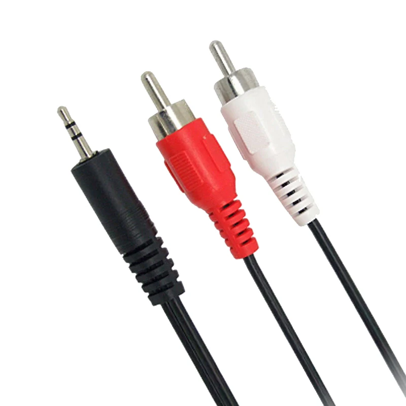 

1.2m 3.9 Feet 3.5mm Plug Jack to 2RCA Male Audio Cable Splitter Phone to Speaker