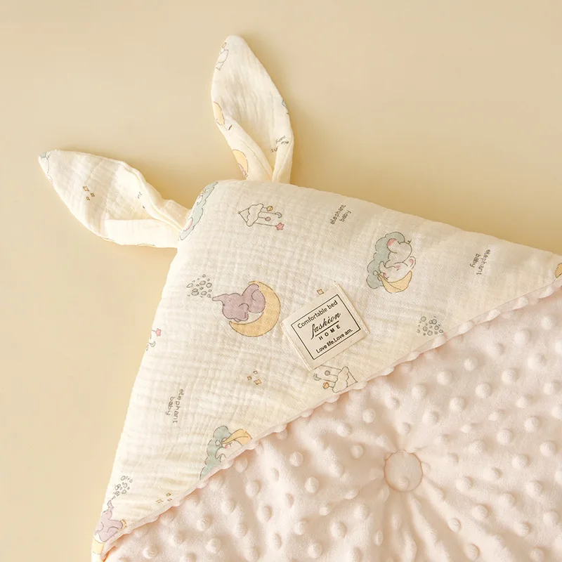 Newborn crepe bean blanket junior high school fall and winter quilt delivery room rabbit ears and cotton quilt cotton blanket,cotton gauze blanket