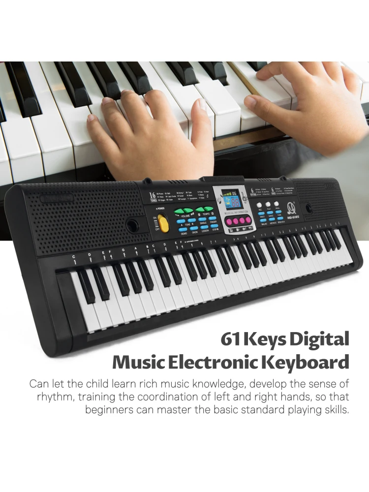 61key Multifunctional Electronic Keyboard Children Digital Electric Piano Microphone Beginner Electronic Keyboard Instrument electronic musical instrument midi control keyboard