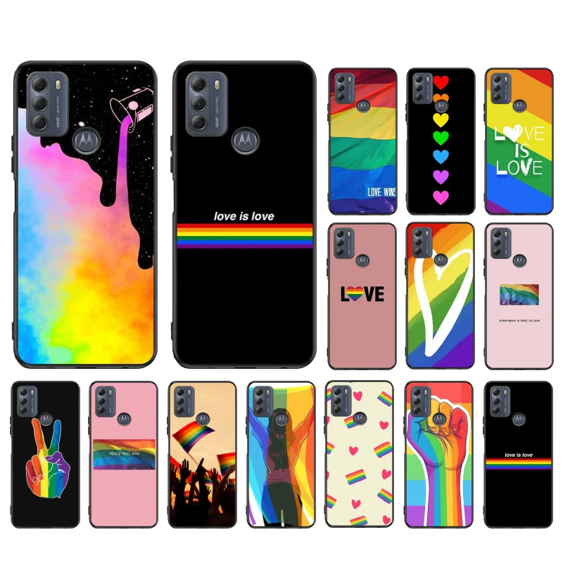 

Gay Lesbian LGBT Rainbow Pride Phone Case for Motorola Moto G9 Plus G7 G8 Play G7 Power G100 G20 G60 One Action Macro