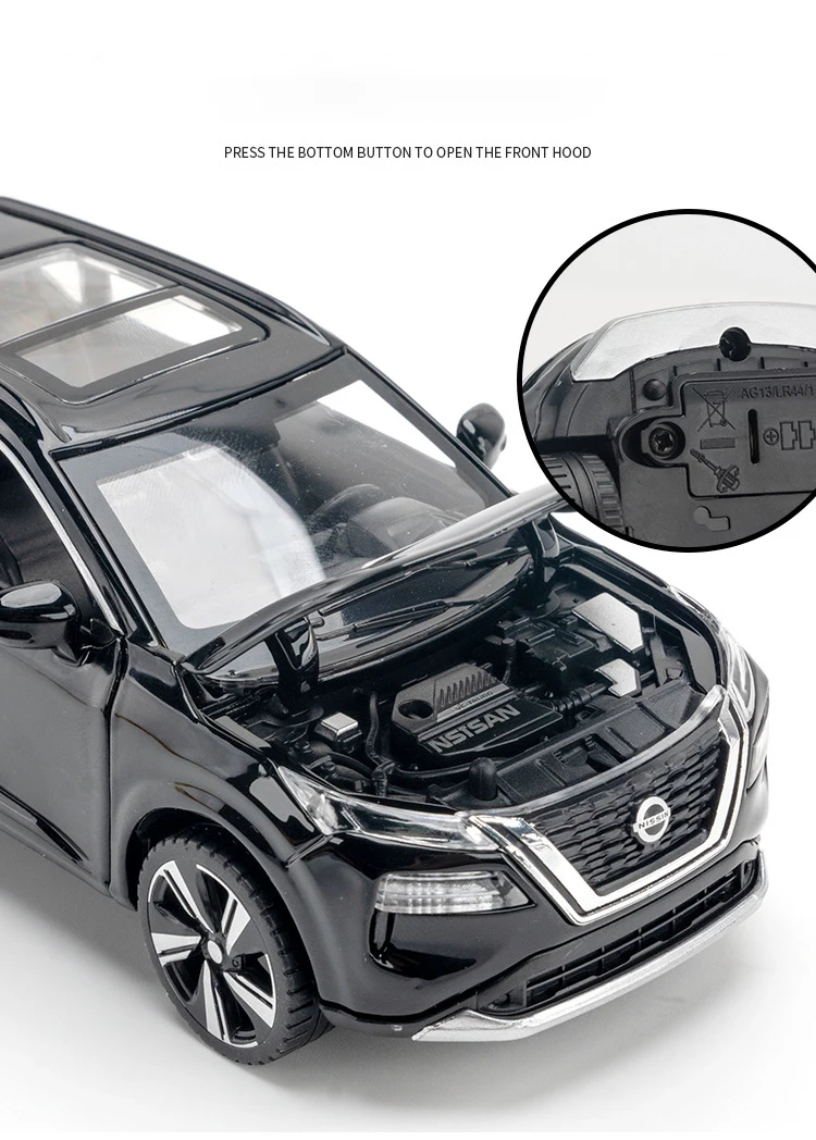 1:32 Nissan X-Trail SUV Alloy Model Car Toy Diecast Sound Light