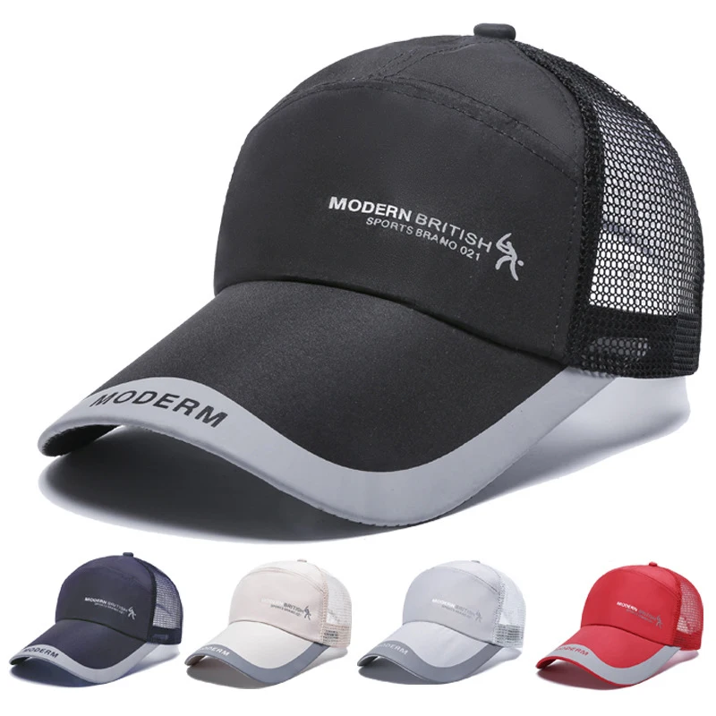 

2022 Golf Baseball Cap for Men Outdoor Sports Fishing Mesh Long Visor Brim Caps Women Summer Fashion Snapback Adjustable Sun Hat