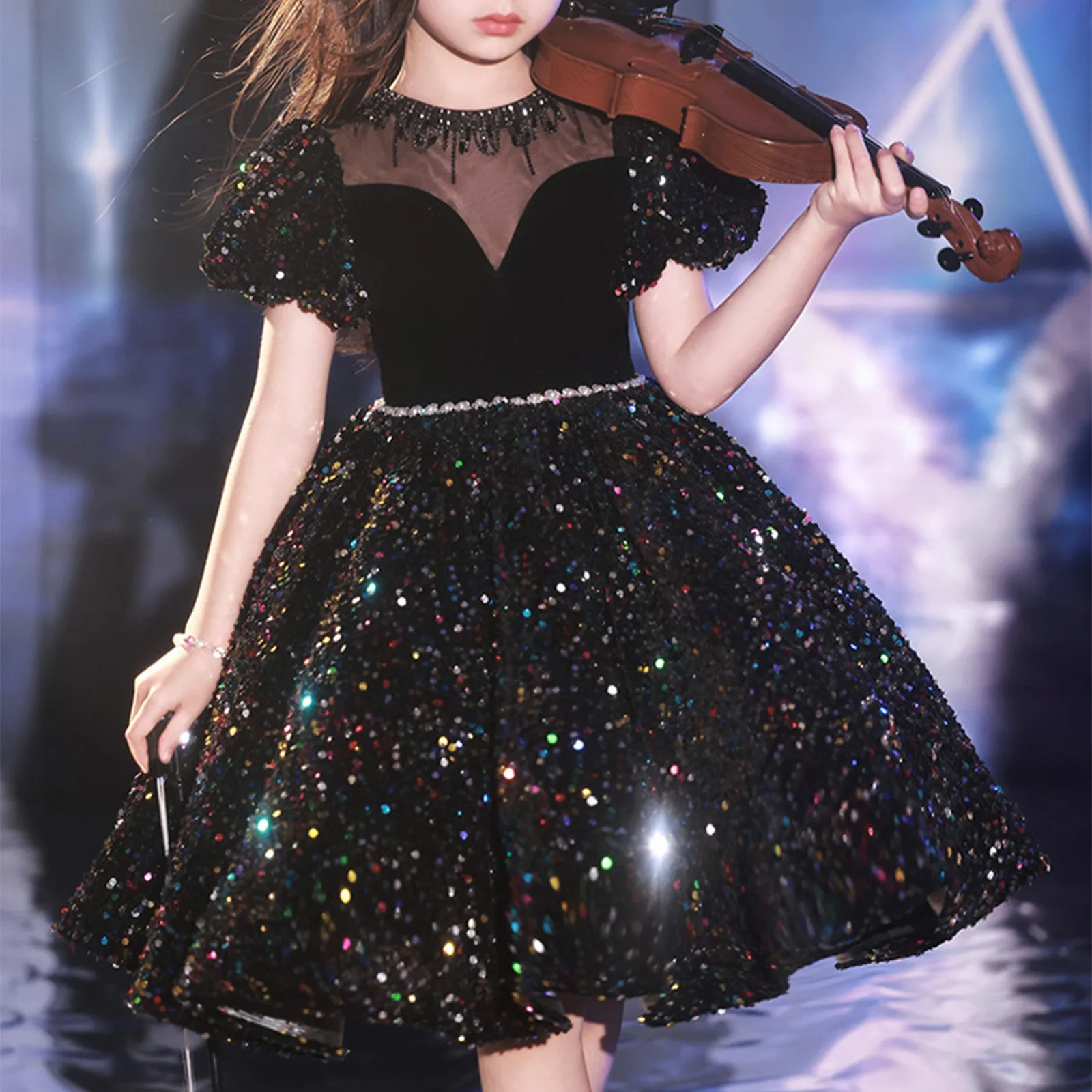 Birthday Party Dress Evening Girl Dresses Exquisite Luxury Flower Girl Dress Graduation Ball Performance Children Dresses
