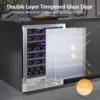 24 Inch Wine Cooler Under Couter Wine Fridge 51 Bottle Dual Zone Freestanding Mini Fridge with Digital Temperature Control 2