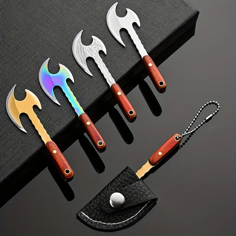Mini Axe Unwrapping Package Keychain Small Vegetable Knife Carrying Knife ECD Mini Gift Knife Unwrapping Express Knife 2