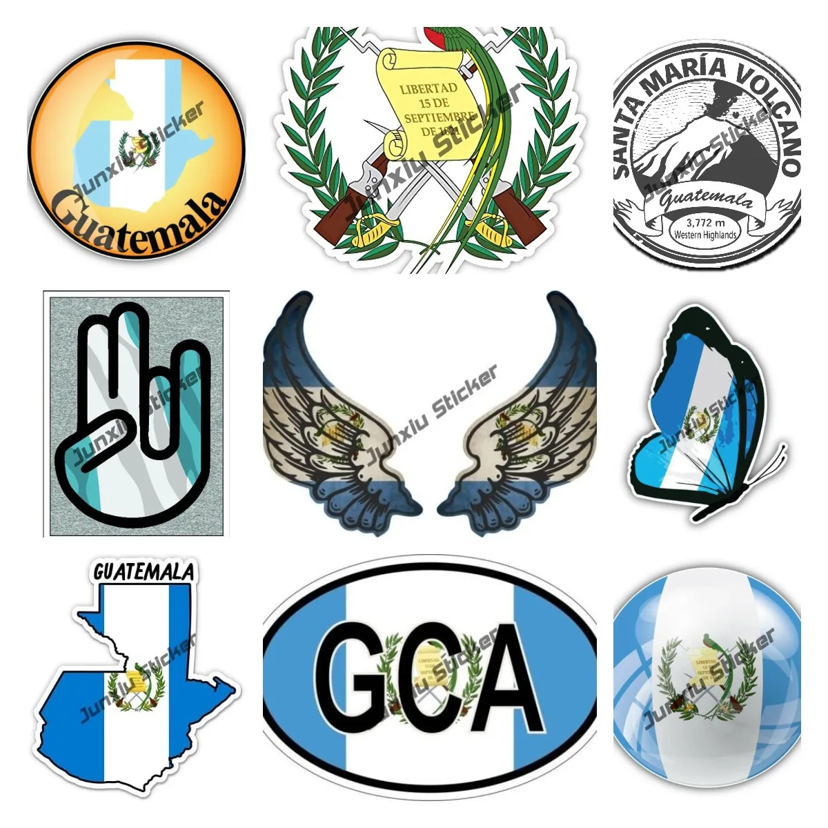 Ali Della Bandiera Del Guatemala Creative The Shocker Hand Guatemala Decalcomania Adesivi Per Auto Moto Decalcomania Anime Accessori Carini Decorazion