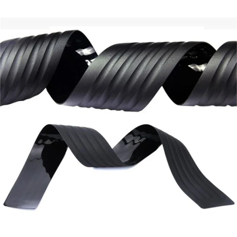Black Rubber Car Trunk Bumper Protection Strip - Anti-Scratch Guard Plate Accessory