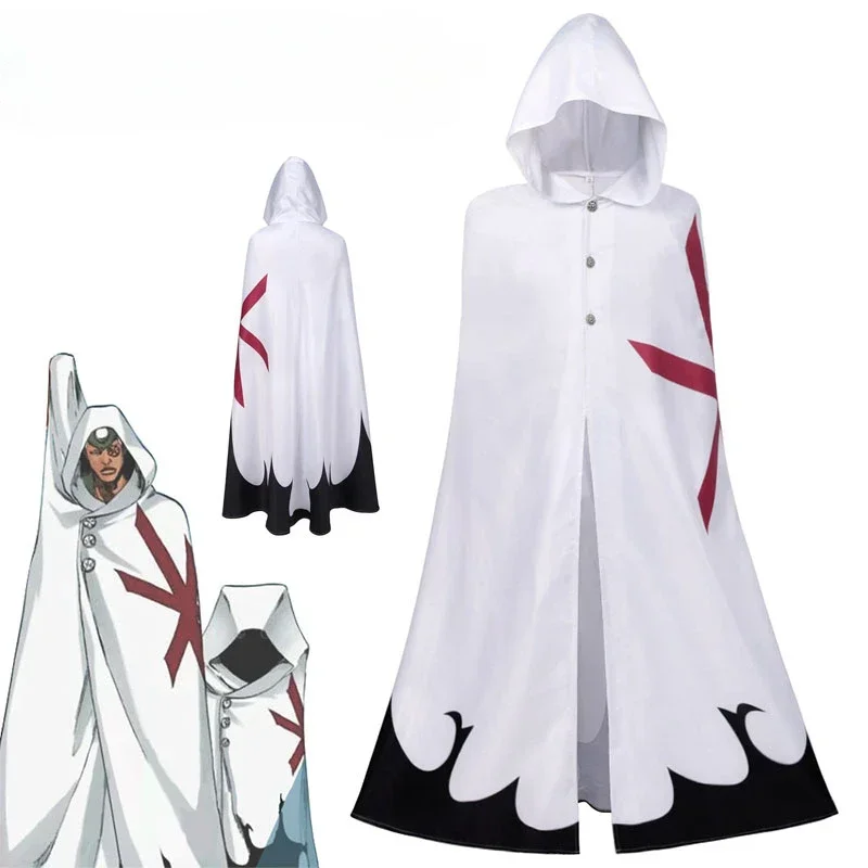 

Anime Bleach Stern Ritter Cloak Cosplay Costume Thousand Year Blood War Jugram Haschwalth White Ishida Uryuu Cape Uniform