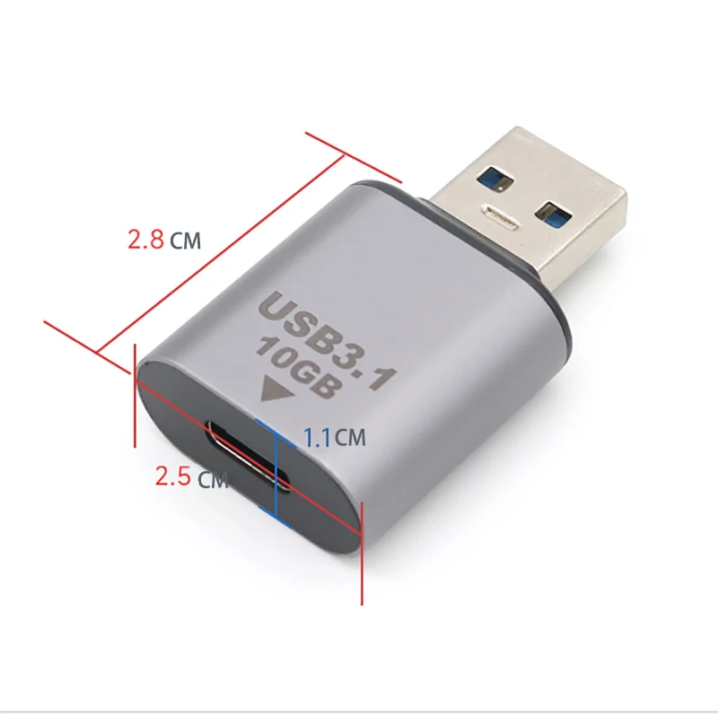 1PCS 10GB OTG Voll ausgestatteter Konverter USB3.1 zu Typ-C Für Telefone Laptops Audio Festplatte Boxen power Banks Adapter Anschlüsse – Detail 3