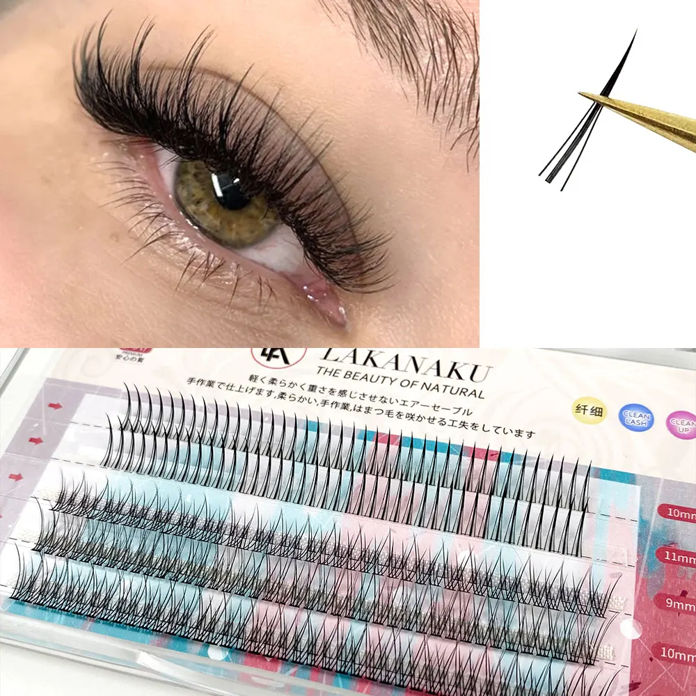 

Накладные ресницы LAKANAKU для самостоятельного наращивания, индивидуальные Кластерные ресницы, смешанные ресницы, Индивидуальные Накладные ресницы, сказочное наращивание