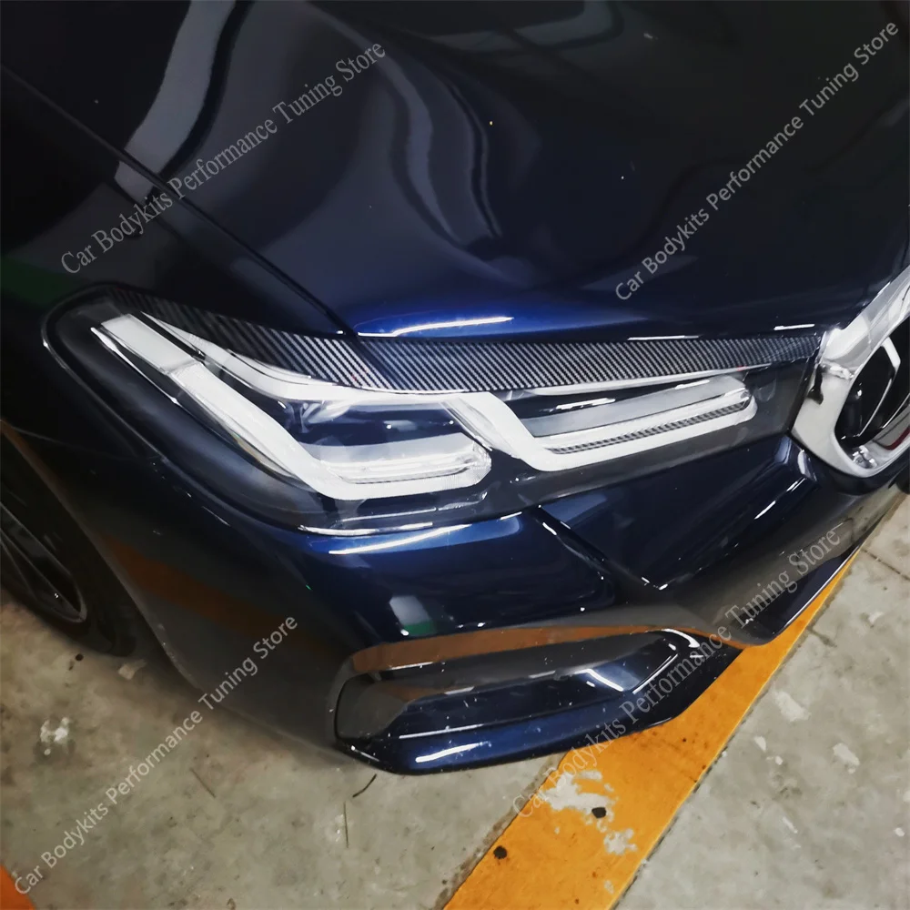 

2 шт. АБС глянцевые фары злые Брови Веки для BMW G30 G31 F90 5 серии 520i 525d 530i 530d 550d M5 2021-2023 3D наклейки