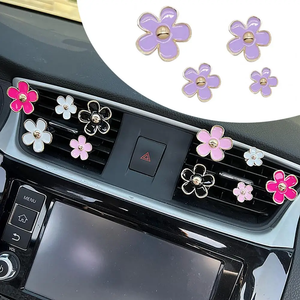 

4Pcs Flower Car Air Freshener Air Vent Mount Long Lasting Fragrance Odor Removal Clip Type Aromatherapy Diffuser Car Accessories