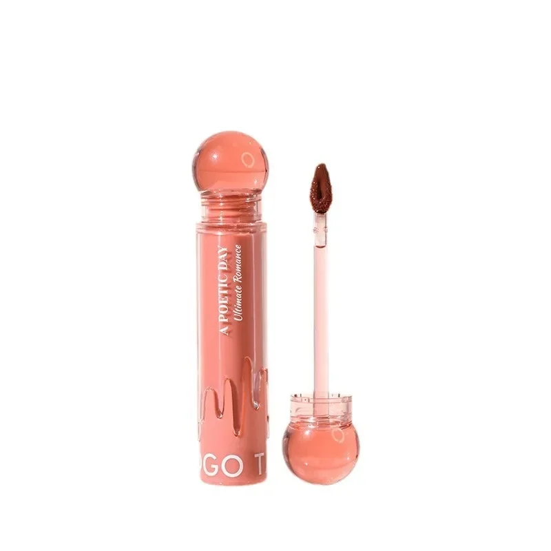 GOGO TALES-Small Pink Ball Refractive Lip Glaze Water Mirror Lip Glaze Honey Moisturizing Cosmetics