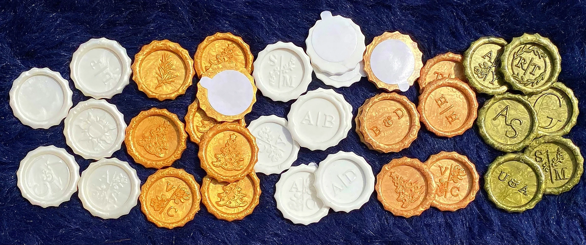Custom Wedding Wax Seal Stickers,DIY Handmade Wax Seals,Business Logo 2 Initial Wax Seals For Wedding Menu Scrapbook Decoration