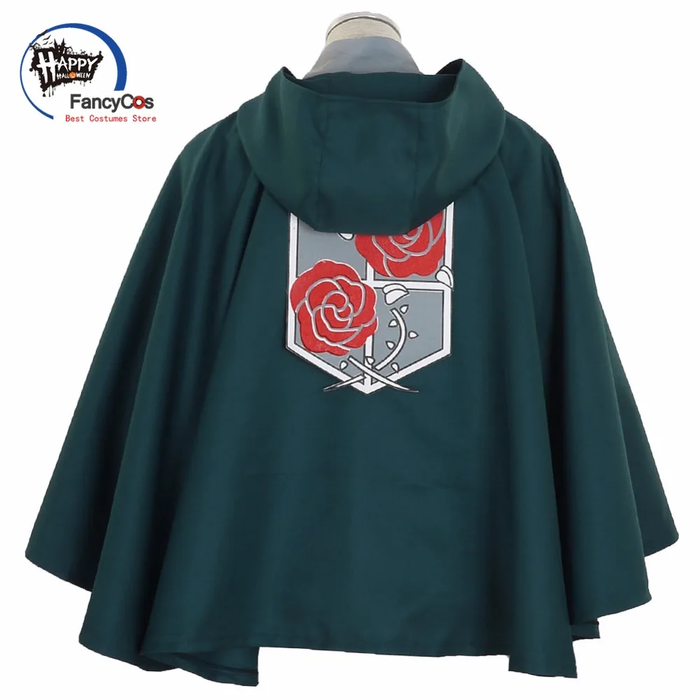 

Attack on Titan Cloak Garrison Regiment TV Cape Robes Cloak Shingeki no Kyojin Eren Jaeger Cosplay Costume Anime Japanese
