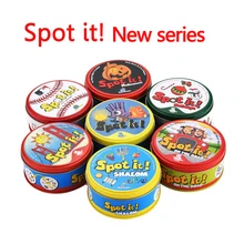

Spot It Dobble Card Game 20 Style Toy Family Iron Box Sport Go Camping Hip Dobble Kids Animals Jr Board Family Games Gift