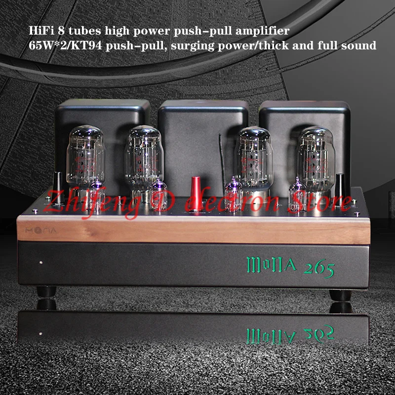 

Усилитель мощности высокой мощности с нажимной кнопкой и 8 трубками HiFi 65 Вт * 2, KT94 push-pull, мощность увеличения/толстый и полный звук