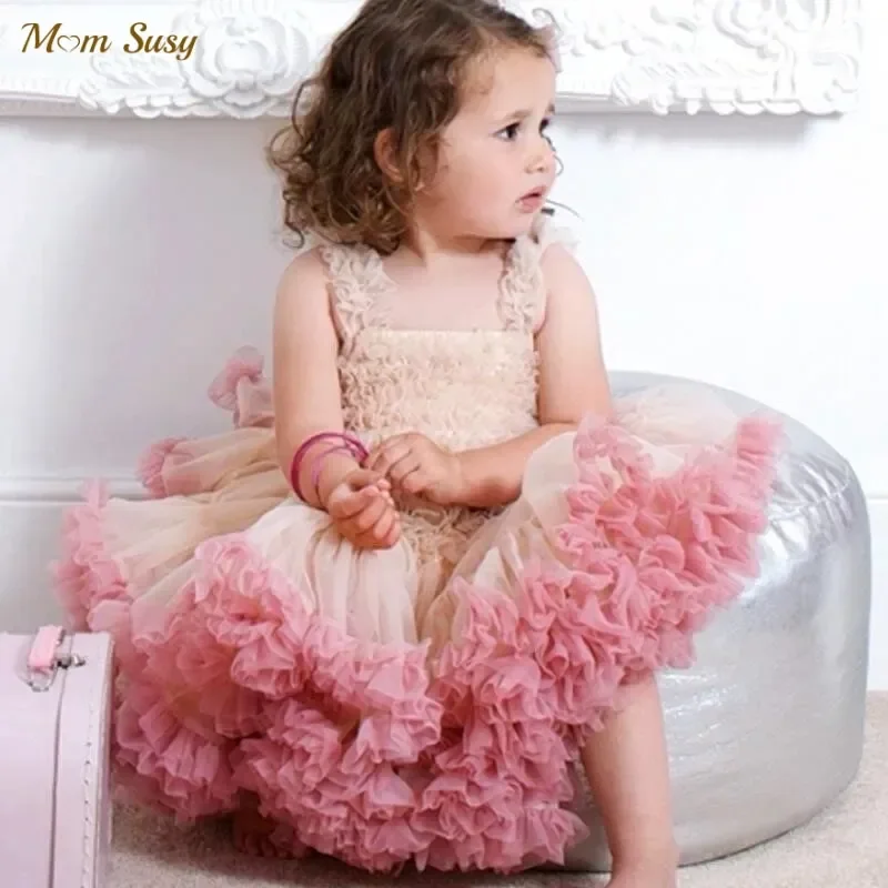 

Baby Girl Princess Suspender Tutu Dress Infant Toddler Girl Summer Sleeveless Vestido Party Dance Birthday Baby Clothes 1-10Y