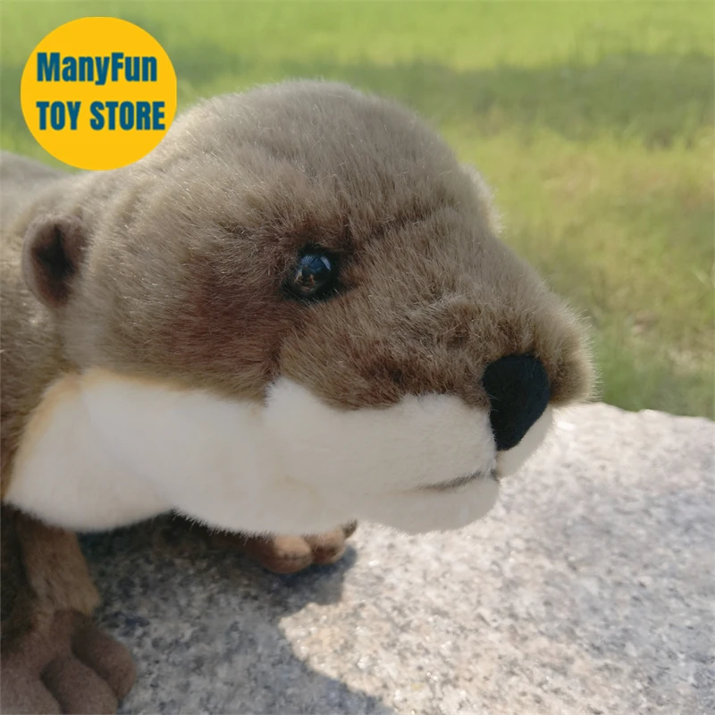 Otter High Fidelity Anime Cute Bank Beaver Plushie Lutra Lutra Plush Toys Lifelike Animals Simulation Stuffed Doll Toy Gifts 4