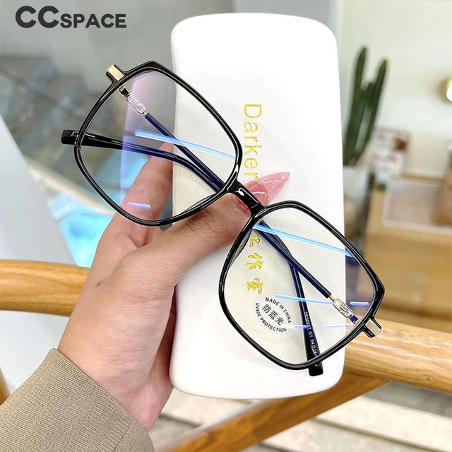 Fashion Anti-blue Light Square Glasses Women Men Vintage Black Clear  Computer Glasses Oversize Frame Eyeglasses Anti Eyestrain