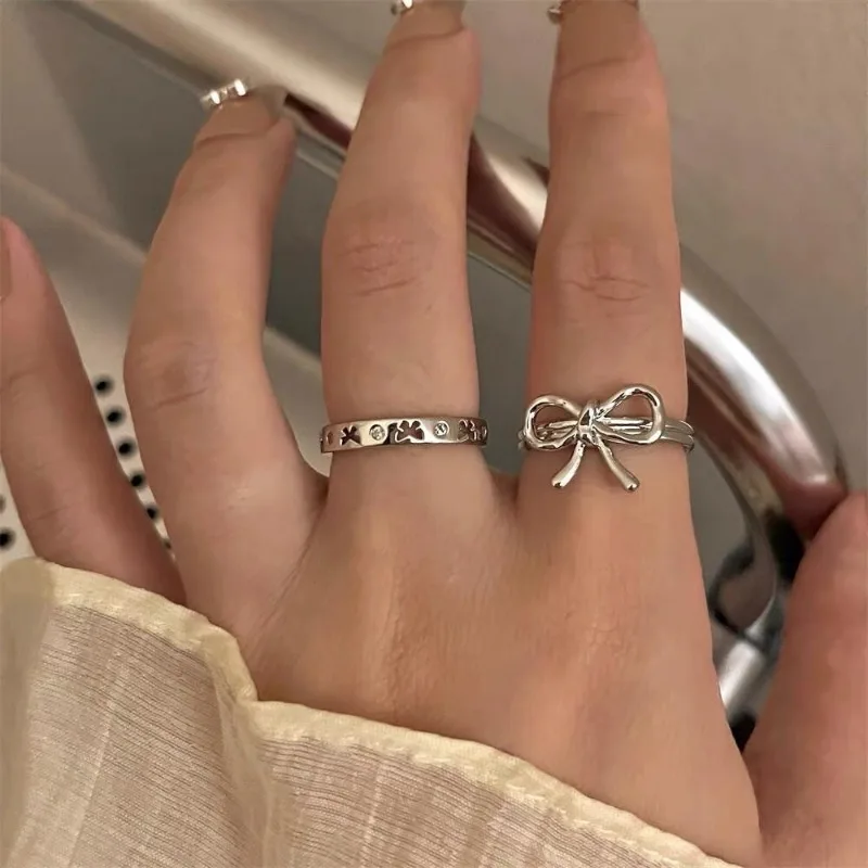 2PCS Bow rings