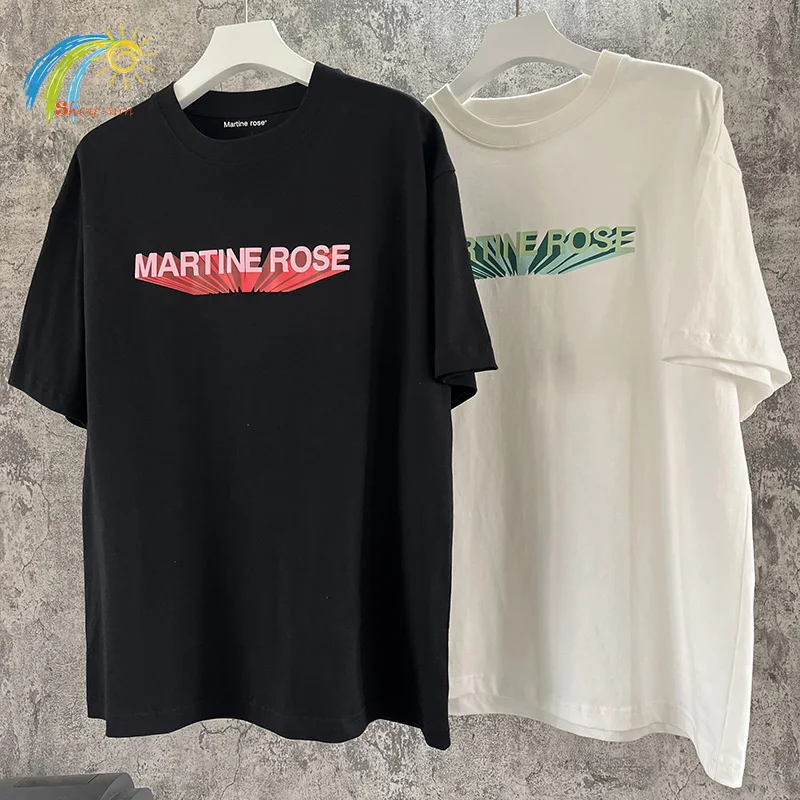 2023SS Streetwear Loose MARTINE ROSE T-Shirt Men Women 1:1 Best Quality  Vintage Classic Tee Black White Short Sleeve