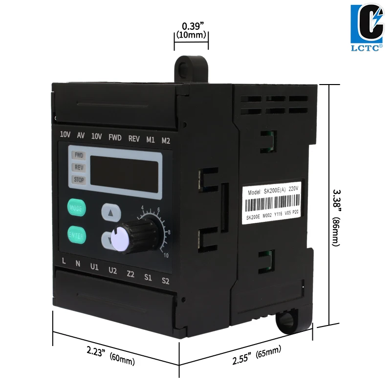 LCTC Engineer Speed Controller 110V 220V Motor Speed Regulator AC SK Controller Multifunctiona DIN Rail Mounted 6W-200W PLC
