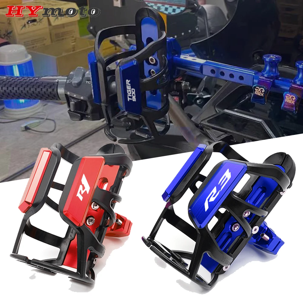 

For YAMAHA YZFR1 YZFR3 YZFR6 YZF R1 R3 R6 2022 2023 New High Quality Motorcycle CNC Beverage Water Bottle Drink Cup Holder Mount