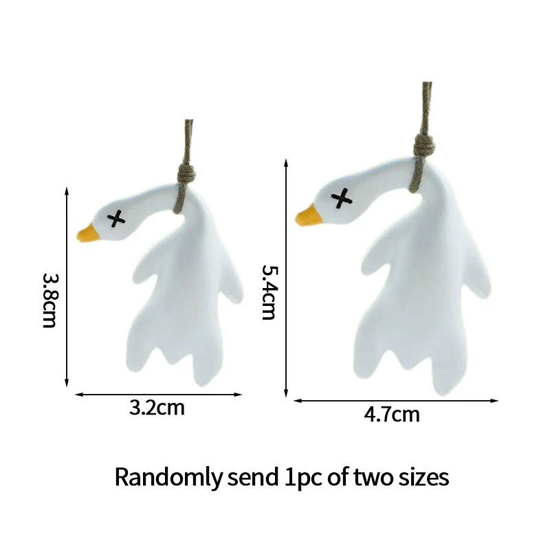 1-10pcs Kawaii Color Changing Duck Keychain Roast Duck Pendant Creative Diy Schoolbag Car Hanging Pendants Swing Ducks Ornament  6