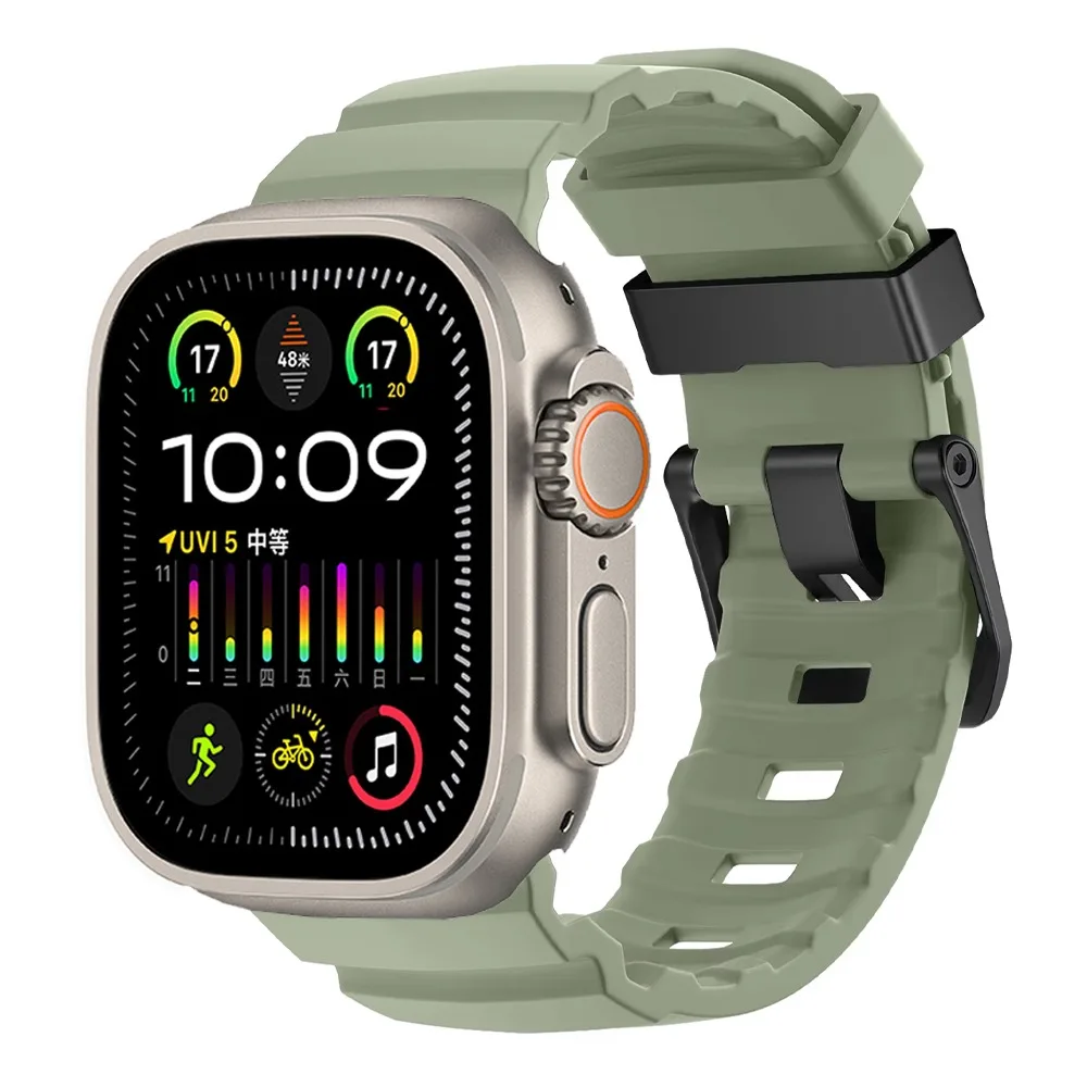 Enhanced Silicone Strap for Apple Watch - Comfortable and Replaceable Bracelet