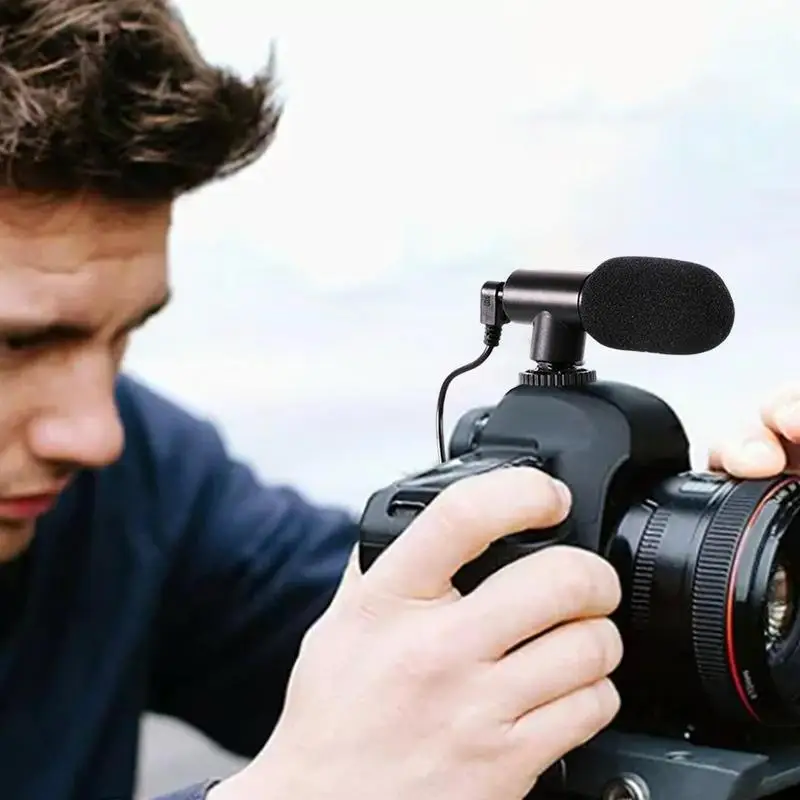비디오 마이크 온 카메라 미니 콘덴서 녹음 인터뷰 Vlog Mic For Phone DSLR 카메라 마이크 3.5mm/0.14inch 마이크