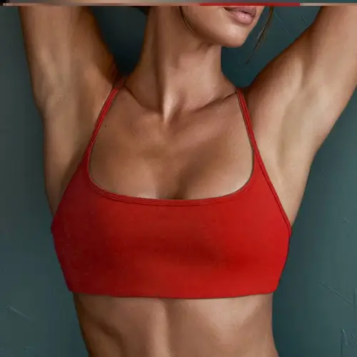 Women's Cross Back Sports Bra Shock Resistant Gathered Sexy Gym Running Bra Summer Yoga Vest Outdoor Comfortable Fitness Wear - Image 2