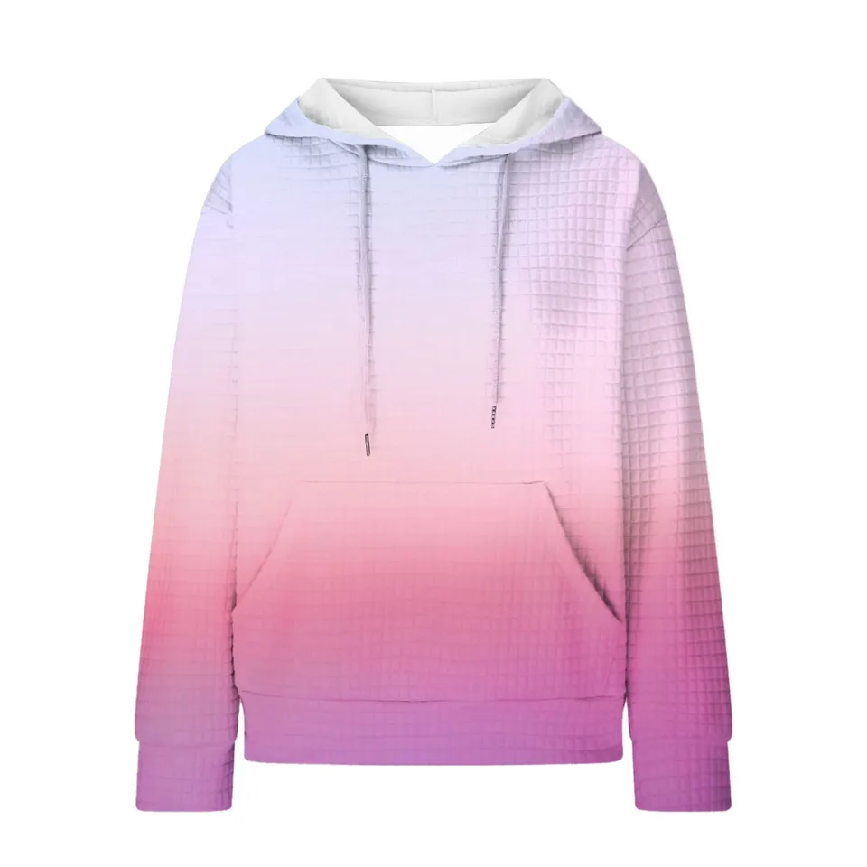 Womens Cotton Long Sleeve Pullover Hoodie