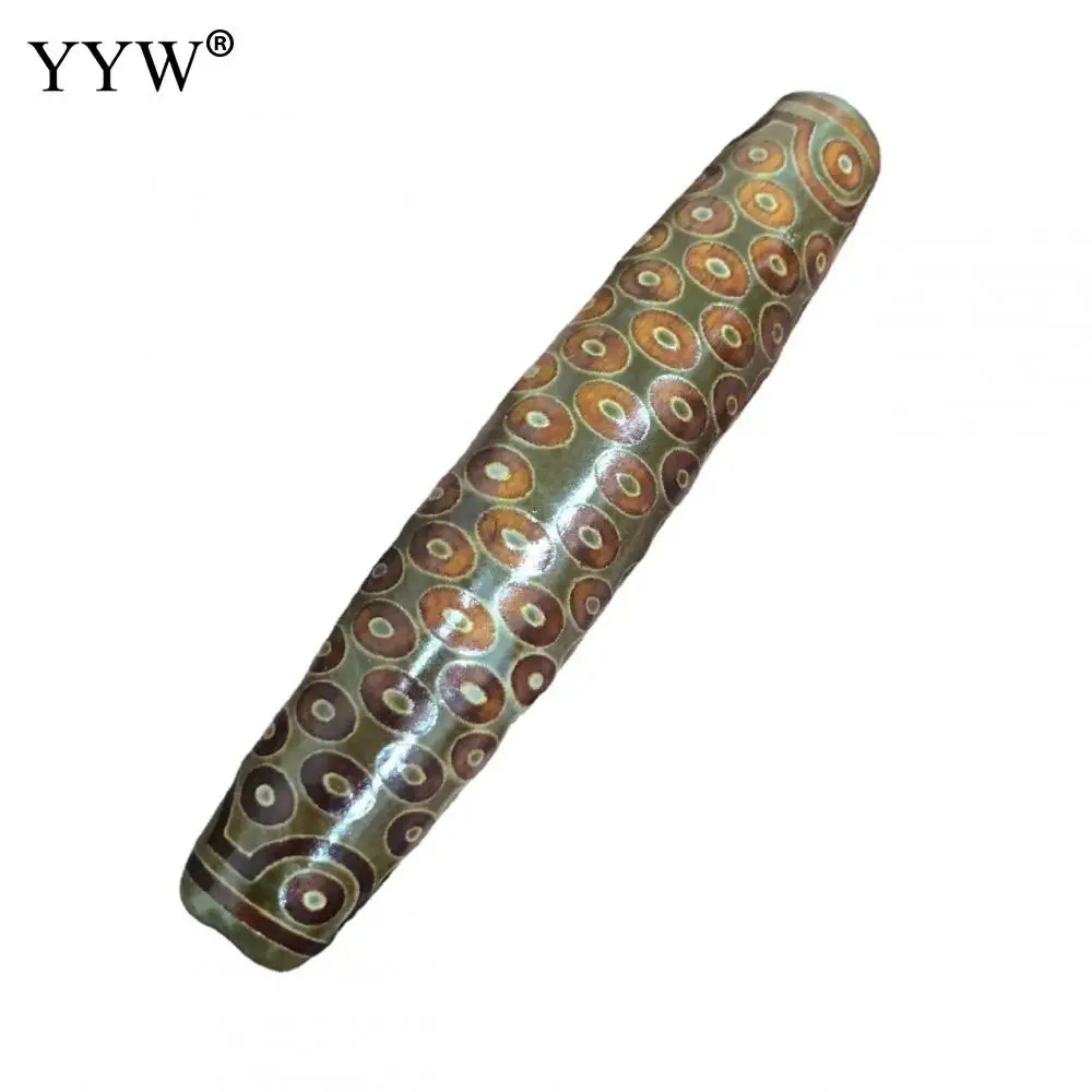 1PC High Quality  Natural Tibetan Agate Onyx Dzi Beadswestern Vintage Oval 21 108 Eyes Two Tone For Reiki Jewelry Prayer