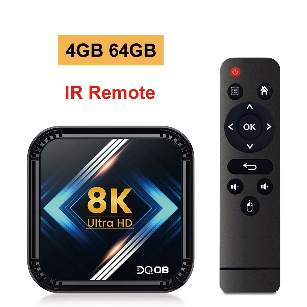 DQ08 RK3528 Smart TV Box Android 13 Quad Core Cortex A53 soporta