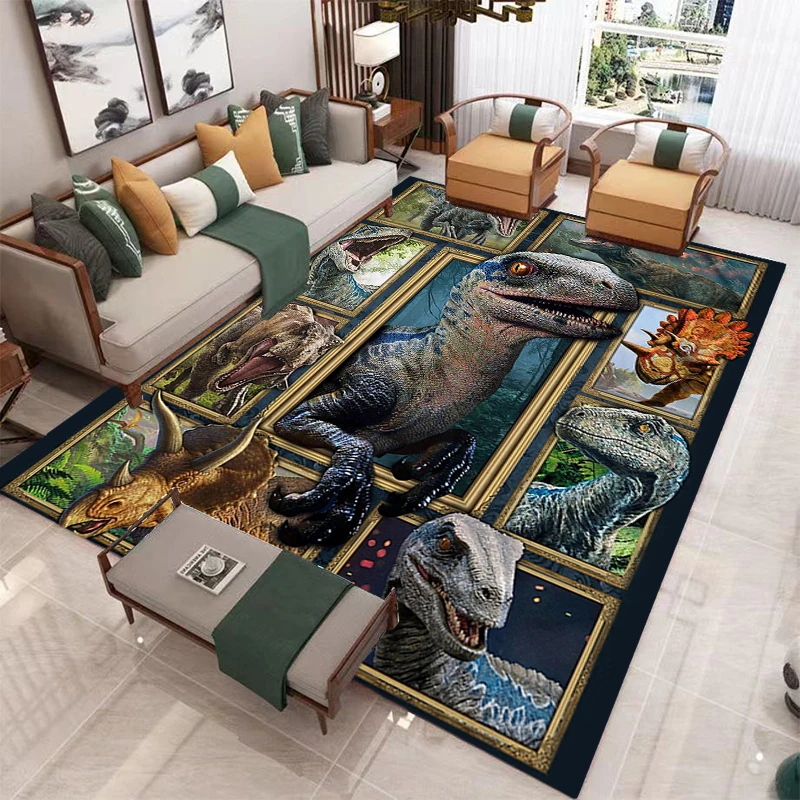 Jurassic Park Carpet Kids Carpets Living Room Tea Table Mats Bedroom Rug Washable Floor Mats Household Area Mat Dinosaur Rug