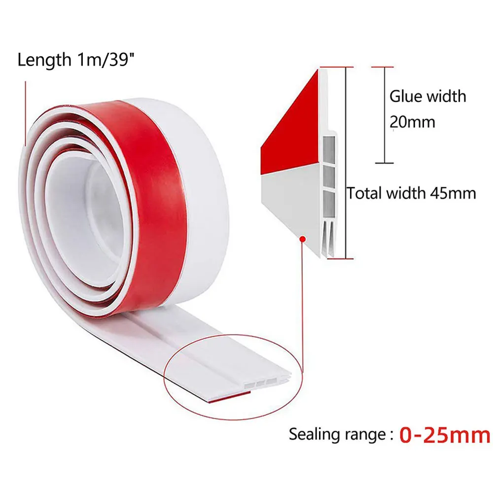 Universal Under Door Draft Stopper and Weatherproof Seal, Noise and Cold Air Insulation Barrier