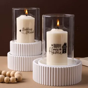 Round Stripe Candle Mold 1
