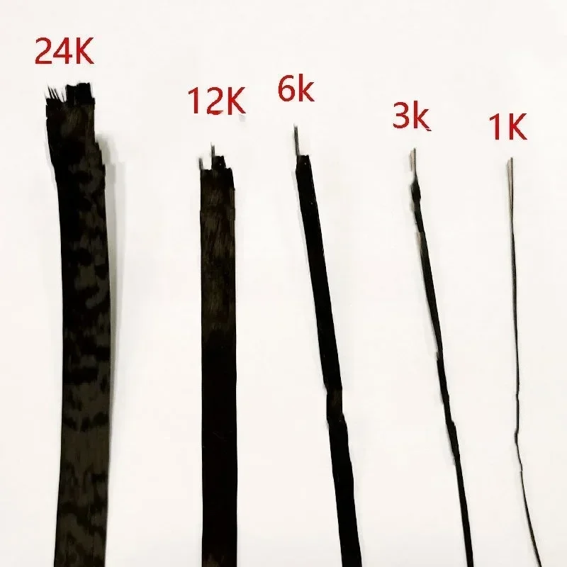 1K 3K 6K 12K 24K 48K Carbon Fiber Fibre Tow Filament Yarn Thread Tape 30M carbon fiber yarn