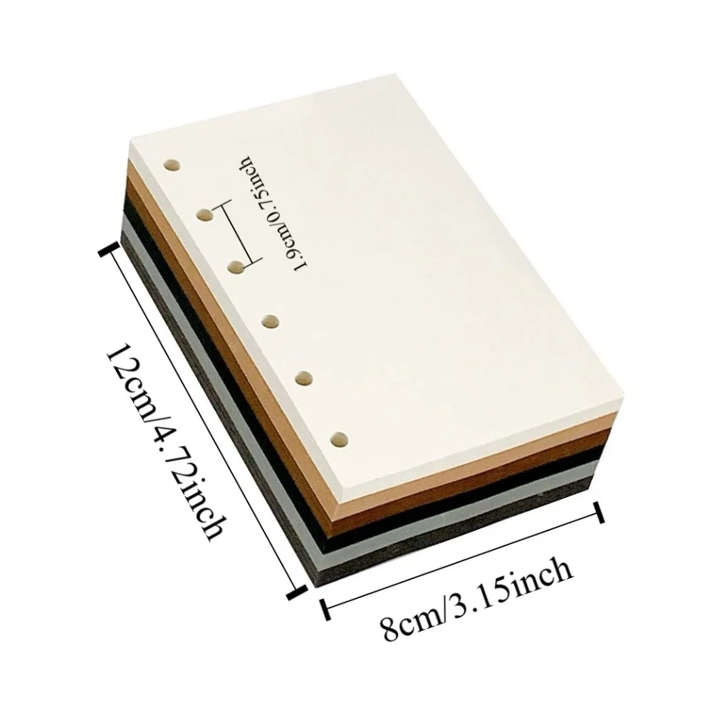 50Sheets A7 Loose-Leaf Notebook Refill Paper Index Inside Page Cards Separator Page Paper Inner Refill Binder Paper Pages - 3